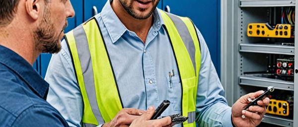 Technician explaining repair estimate to customer